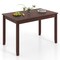 48-Inch Wooden Dining Table for 4 People Rectangular Kitchen Table with Rubber Wood Legs